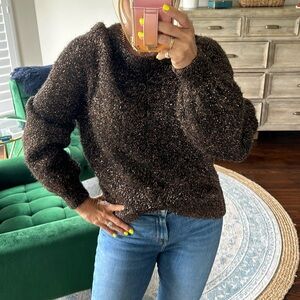 Brown and gold festive sweater